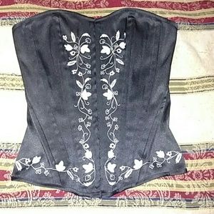 Black and ivory corset